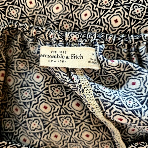 Abercrombie & Fitch Dress Black White Sleeveless Printed Keyhole Back  jh1846 - Picture 5 of 7